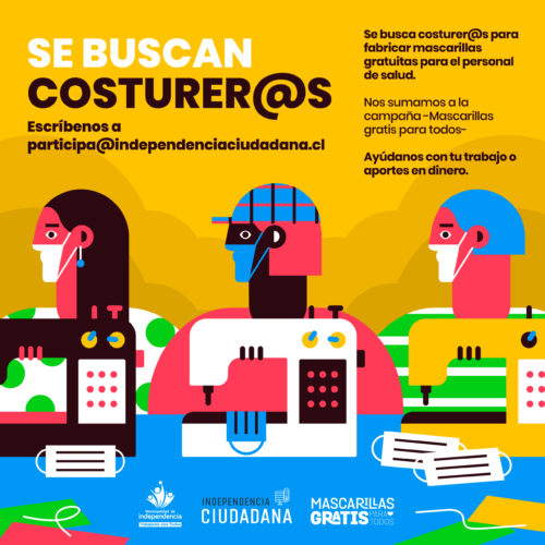 SE BUSCAN COSTURER@S PARA FABRICAR MASCARILLAS GRATIS PARA CENTROS DE SALUD